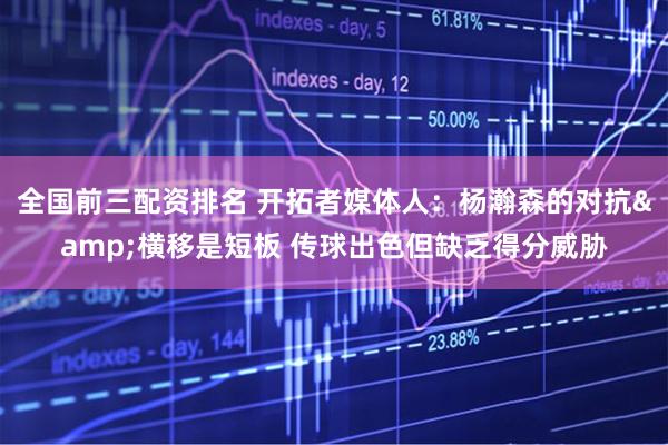 全国前三配资排名 开拓者媒体人:杨瀚森的对抗&横移是短板 传球出色但缺乏得分威胁